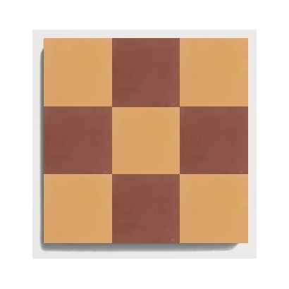 D07 Ochre Plum Checker CLEM recycled mineral tile detail image