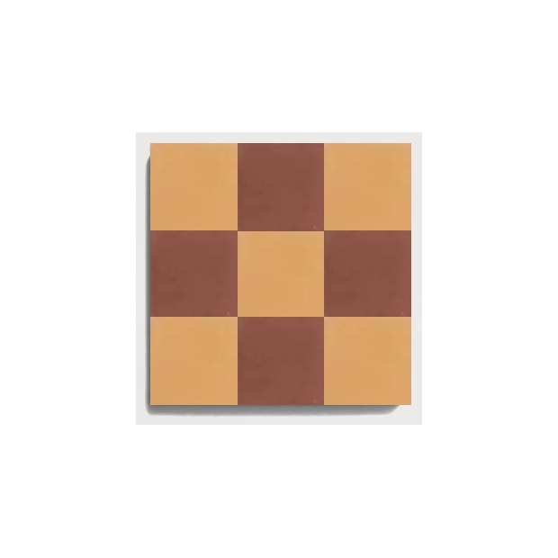 D07 Ochre Plum Checker pattern by CLEM Stone Tiles