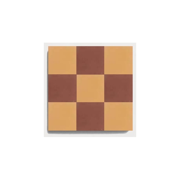 D08 Ochre Plum Offset Checker pattern by CLEM Stone Tiles