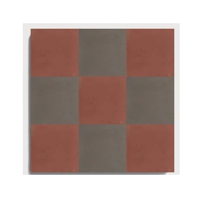 D09 Grey Red Checker CLEM recycled mineral tile detail image