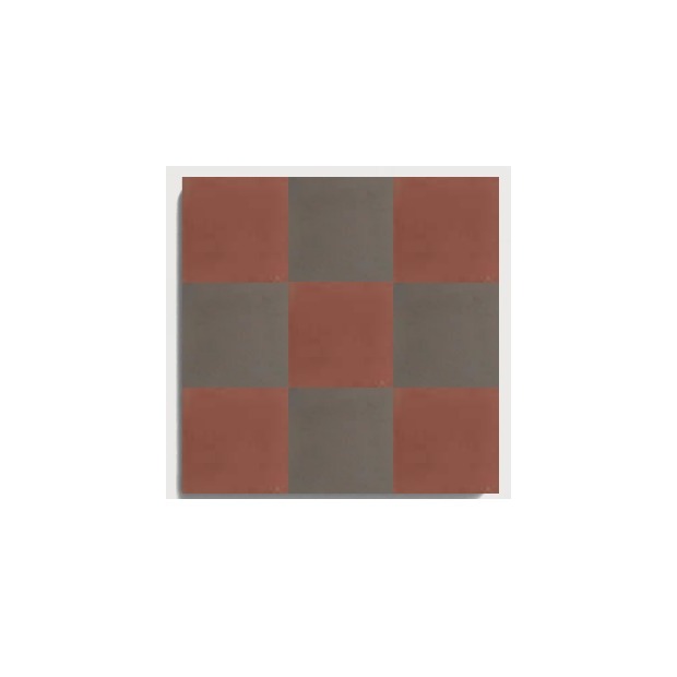 D09 Grey Red Checker pattern by CLEM Stone Tiles