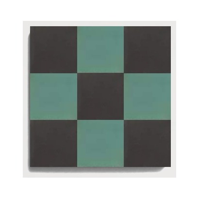 D19 Dark Teal Checker CLEM recycled mineral tile detail image