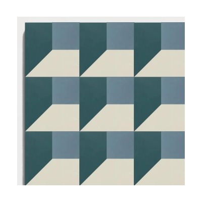 D26 Cool Geometric Cube CLEM recycled mineral tile detail image
