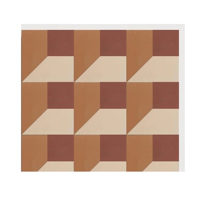 D27 Earth Geometric Cube CLEM recycled mineral tile detail image