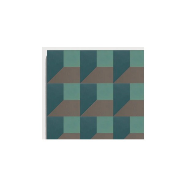 D28 Mineral Geometric Cube pattern by CLEM Stone Tiles