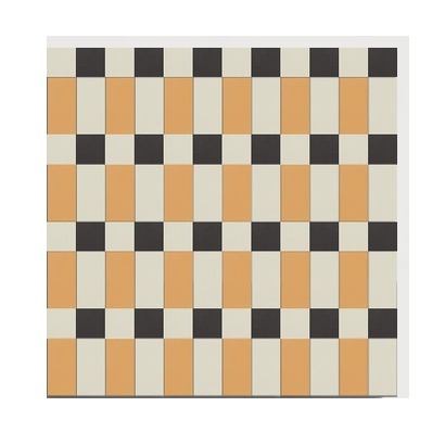 D29 Ochre Woven Grid CLEM recycled mineral tile detail image