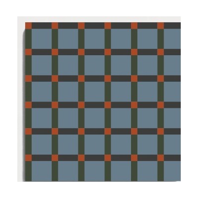 D34 Blue Terracotta Lattice CLEM recycled mineral tile detail image