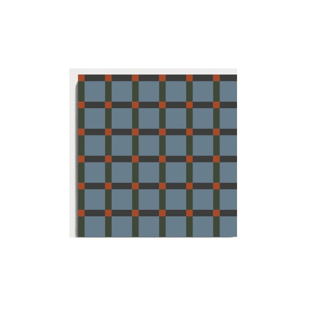 D34 Blue Terracotta Lattice pattern by CLEM Stone Tiles