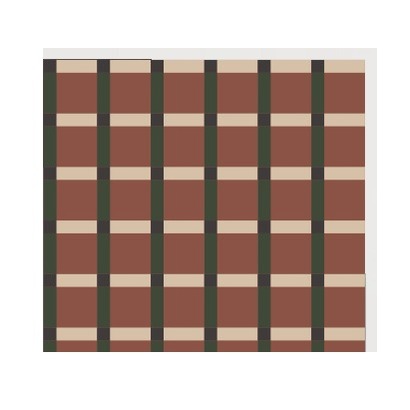D35 Earth Red Lattice CLEM recycled mineral tile detail image