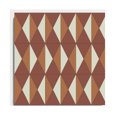 D38 Terracotta Diamond CLEM recycled mineral tile detail image