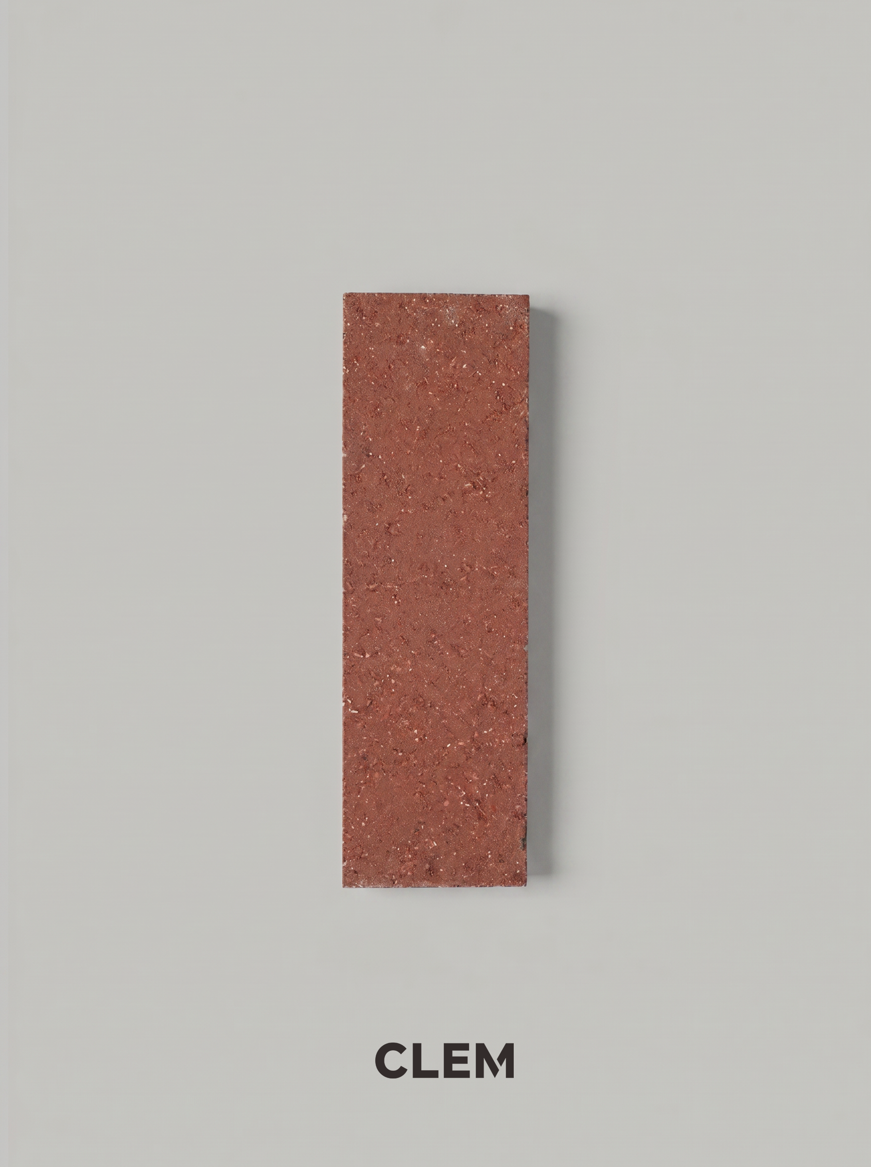 C02 Terracotta Red CLEM recycled mineral tile detail image