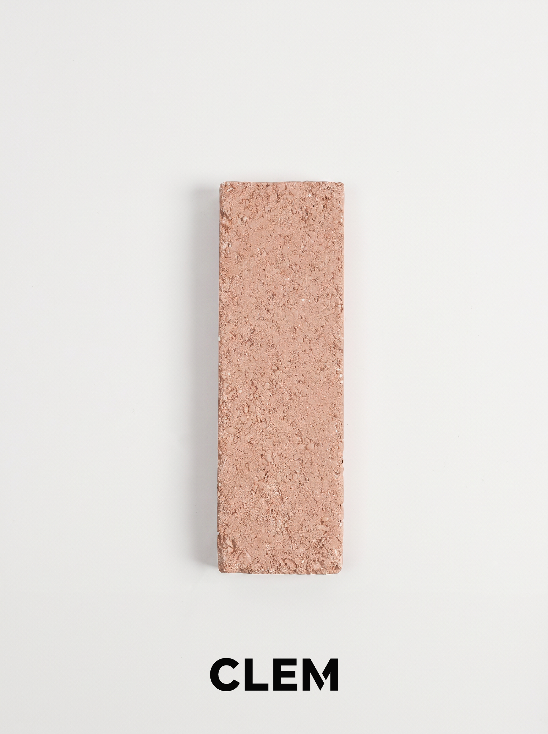 C13 Blush Clay recycled tile sample by CLEM Stone Tiles on a neutral background