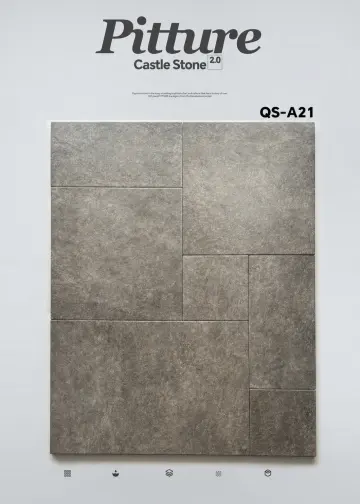 QS-A21 Misty Taupe recycled mineral tile surface close-up