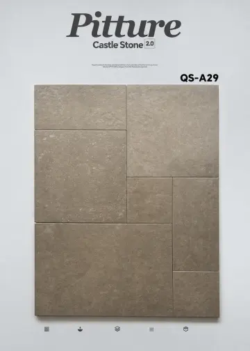 QS-A29 Warm Greige recycled mineral tile surface close-up