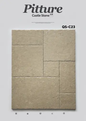 QS-C23 Almond Beige recycled mineral tile surface close-up
